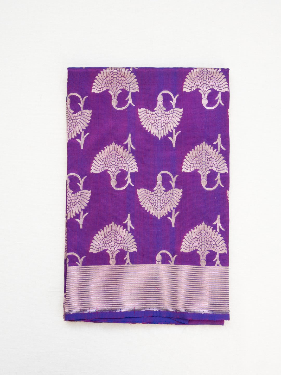 Purple Handwoven Butidar Banarasi Pure Silk Dupatta