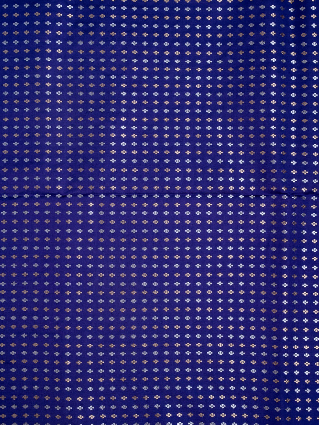 Deep Purple Handwoven Satin Silk Banarasi Fabric