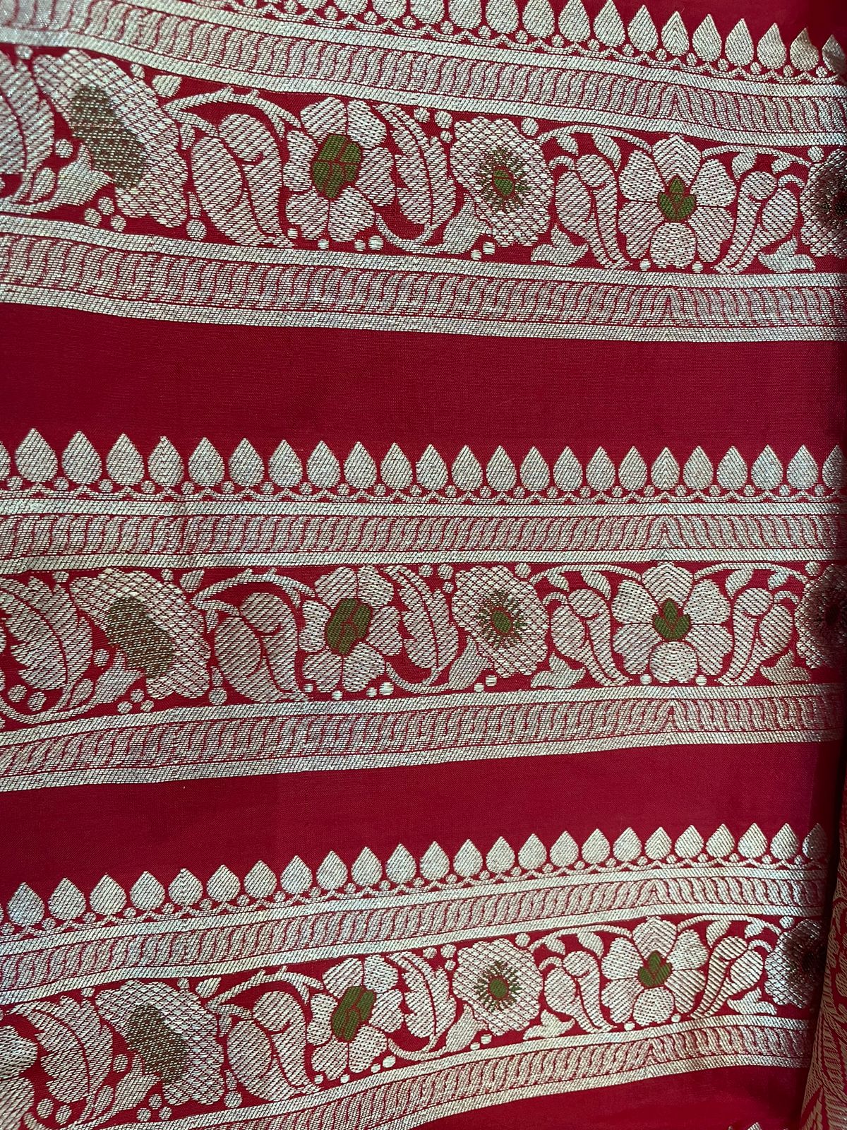 Anupama Red Handwoven Pure Silk Banarasi Lehenga