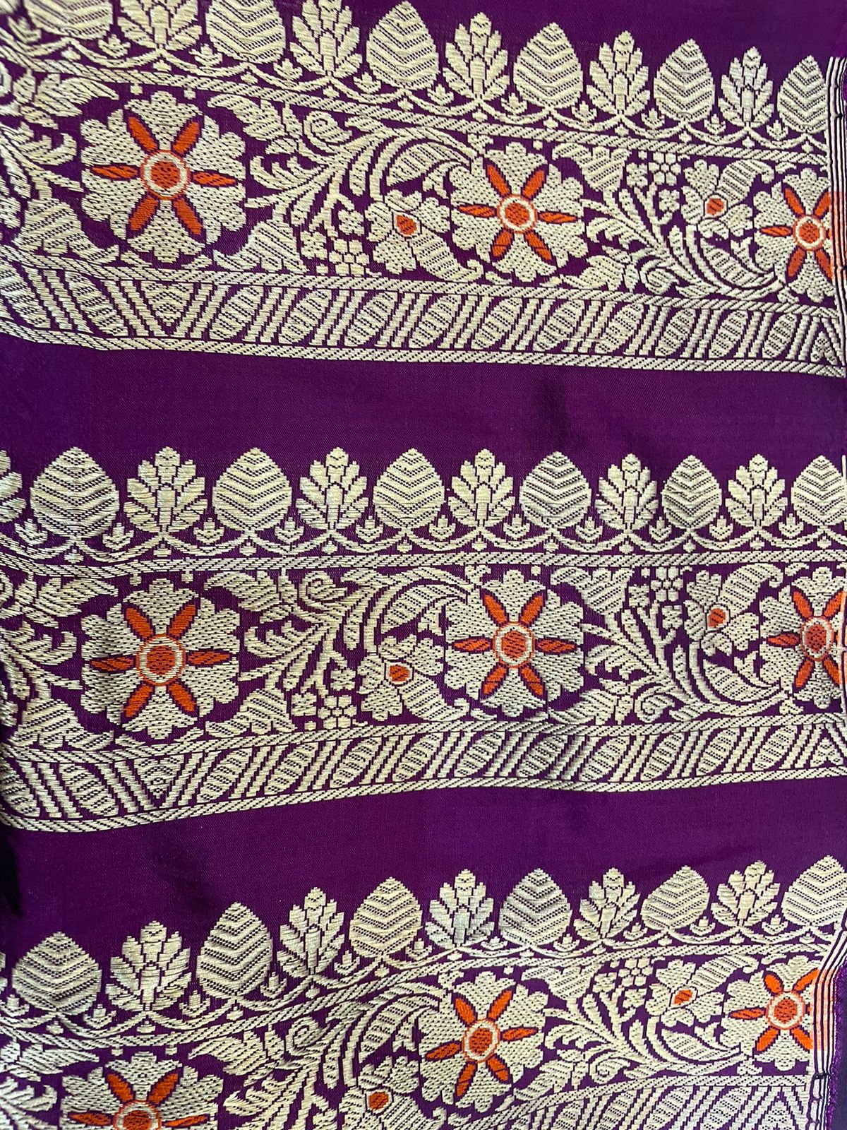 Jaya Purple Handwoven Pure Silk Banarasi Lehenga
