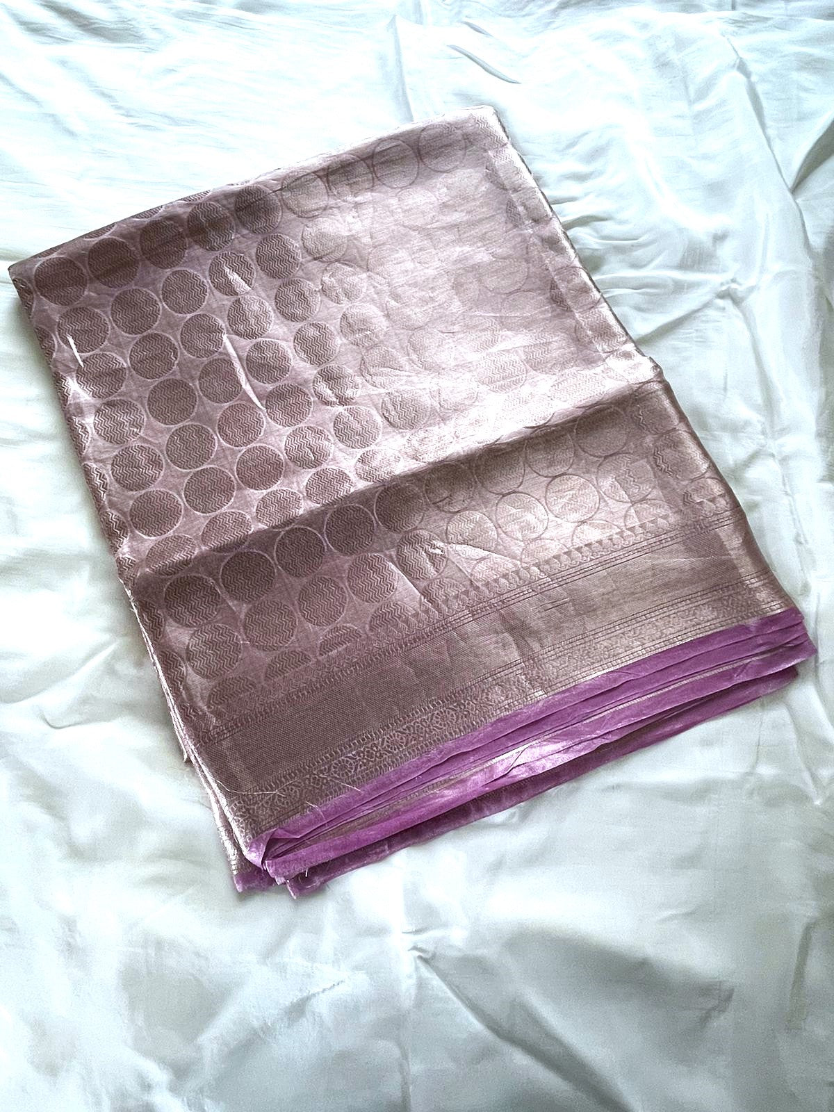 Pink Handwoven Pure Tissue Silk Banarasi Saree