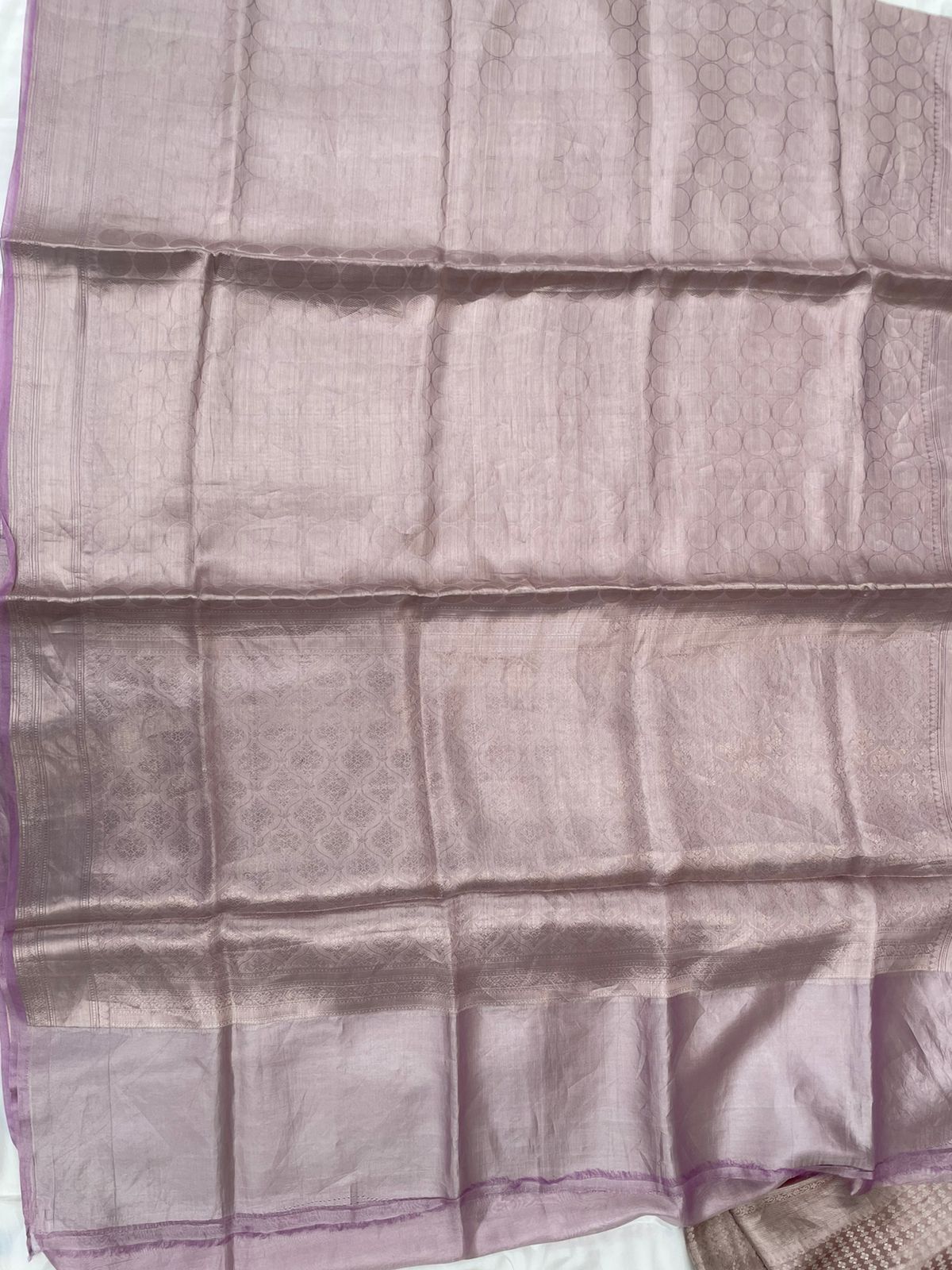 Pink Handwoven Pure Tissue Silk Banarasi Saree