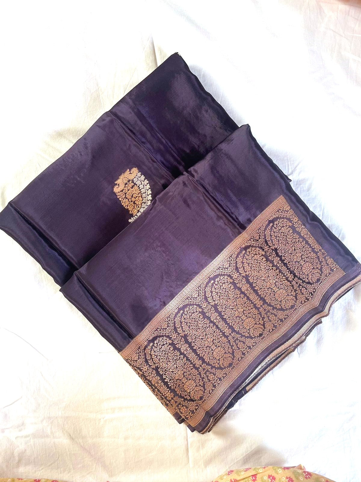 Black Sona- Rupa Buti Crepe Banarasi Saree