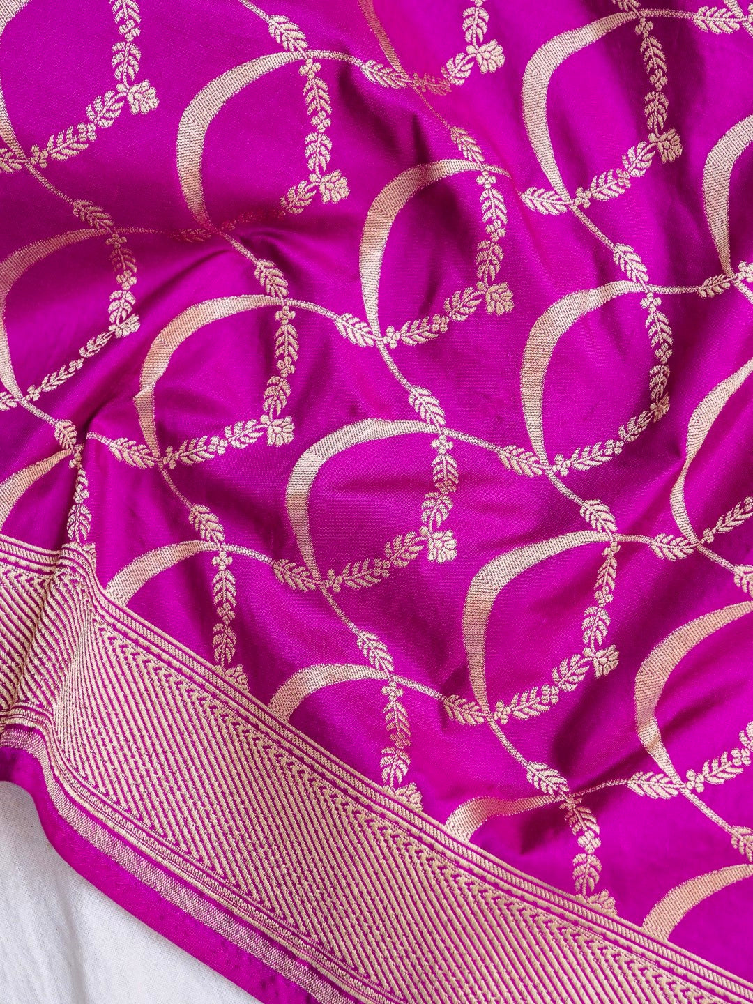 Nitya Purple Handwoven Pure Silk Mehrab Banarasi Lehenga