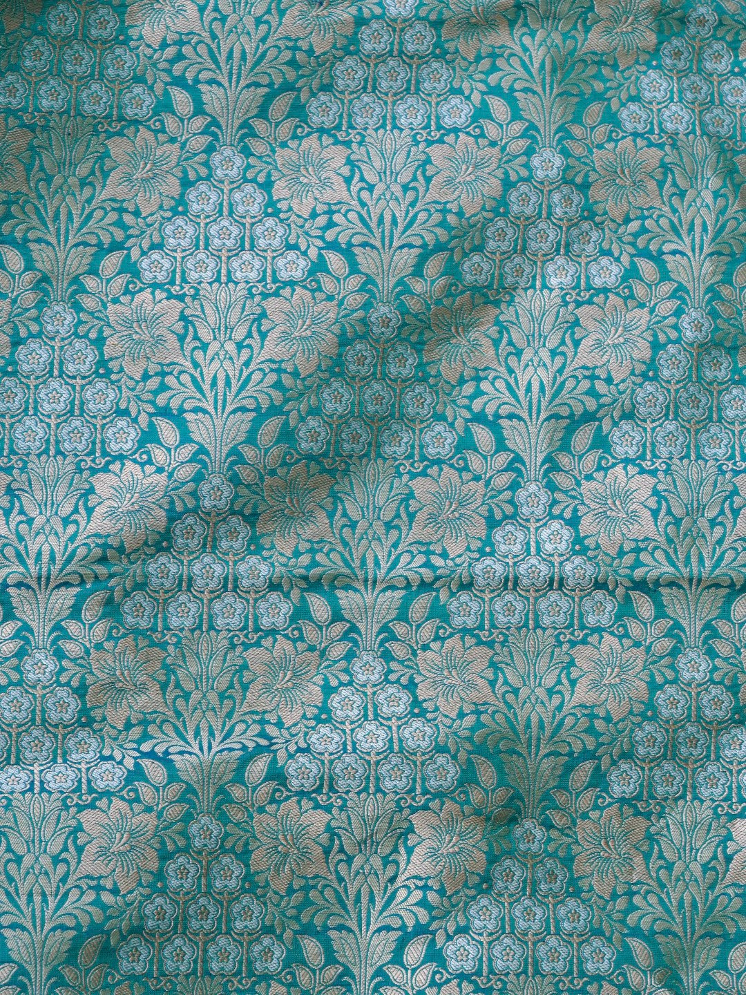 Siya Teal Handwoven Pure Silk Banarasi Lehenga