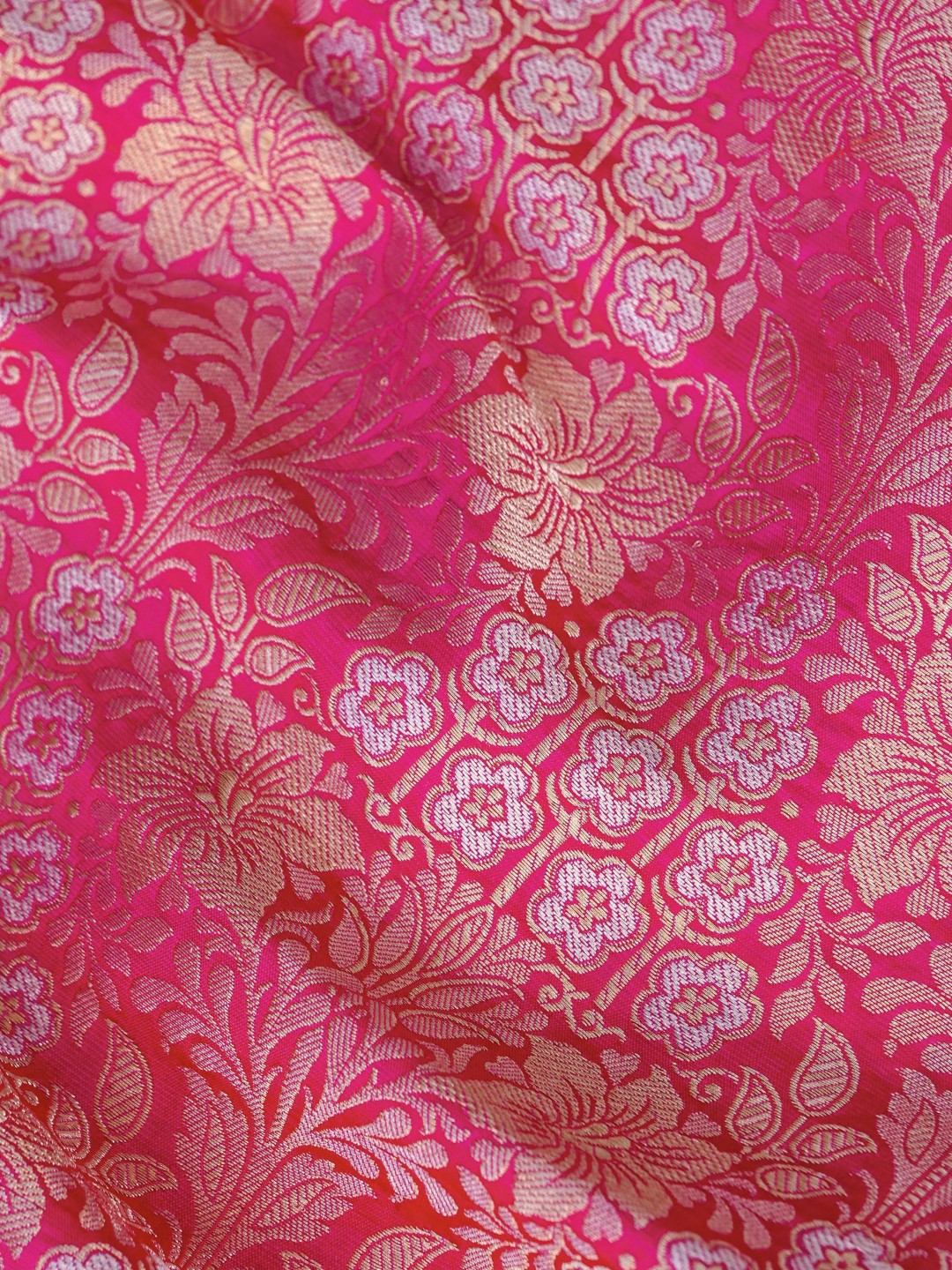 Eesha Pink Handwoven Pure Silk Banarasi Lehenga