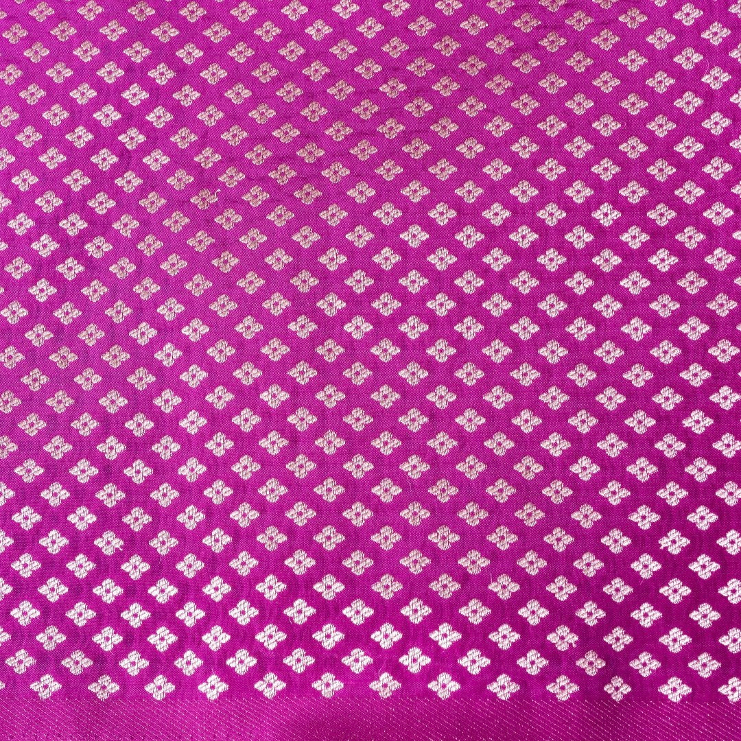 Purple Tanchoi Allover Butis Semi Silk Banarasi Saree