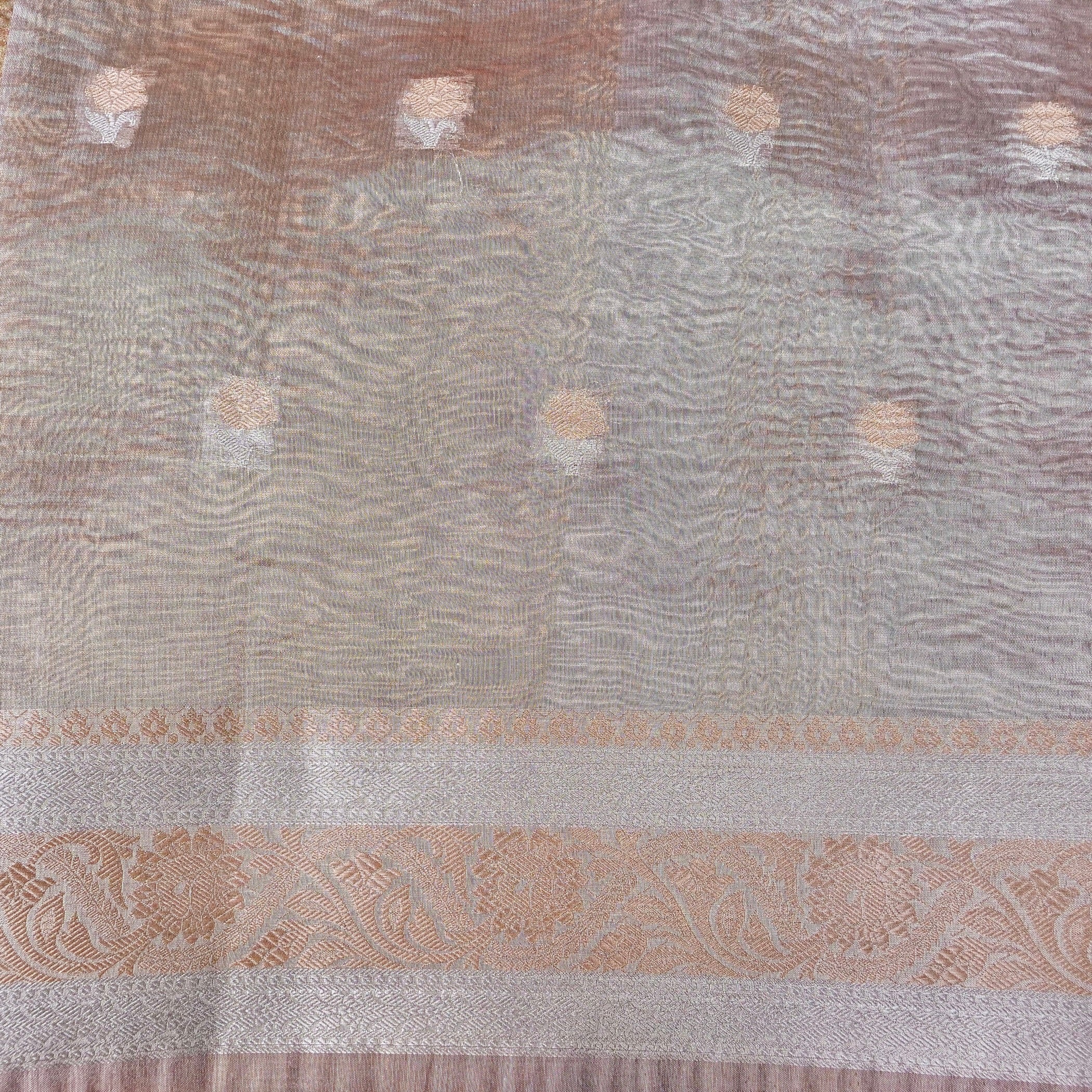 Gold Crush Tissue Butidar Banarasi Saree