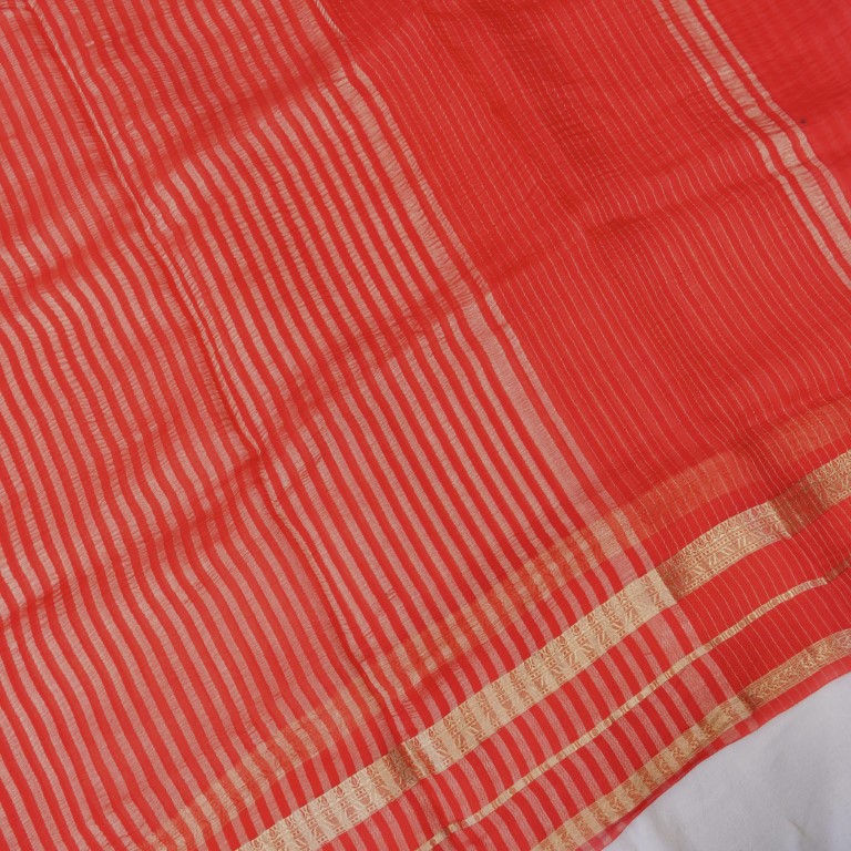 Red Pure Tissue Banarasi Saree