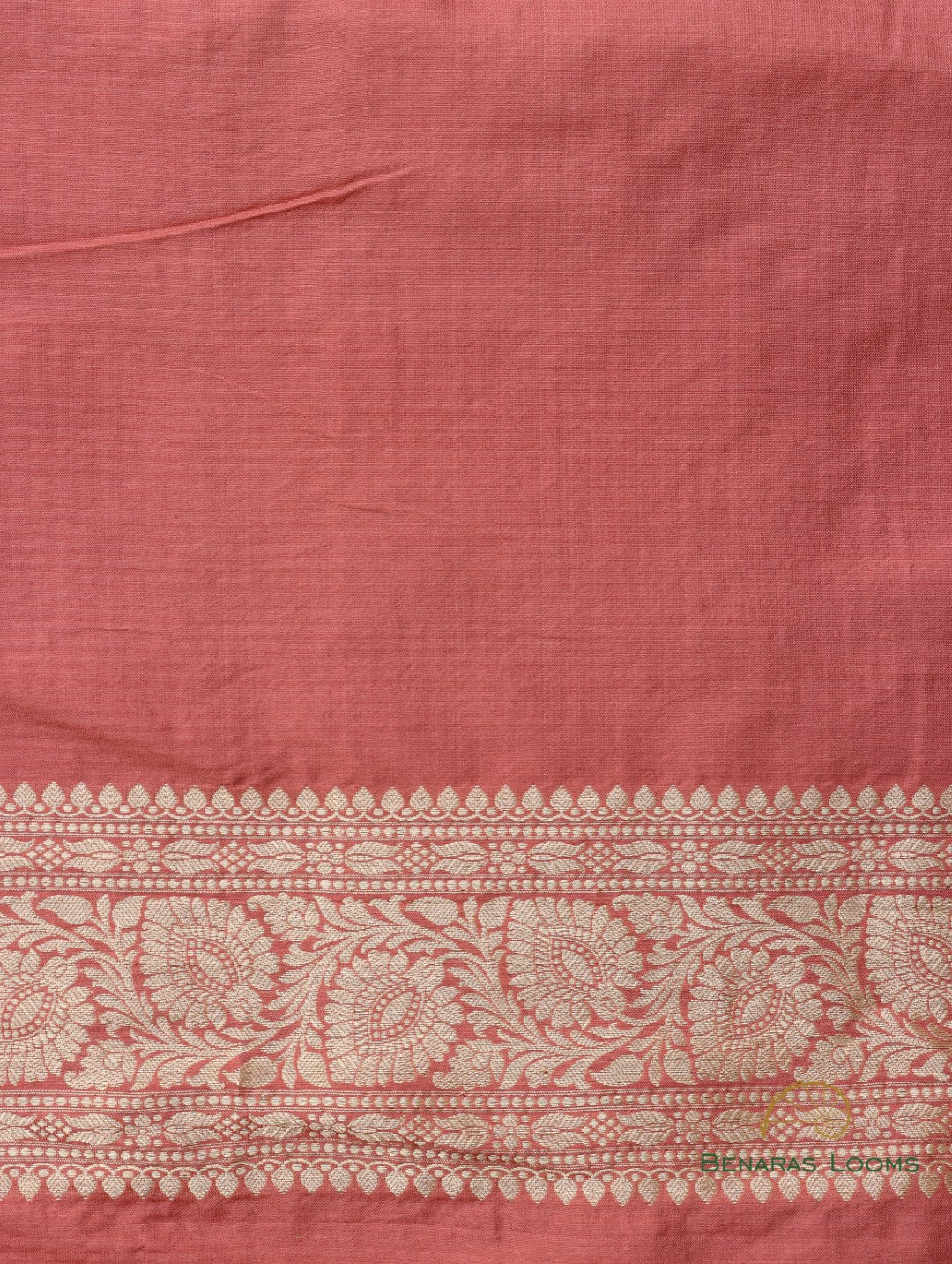 Peach Handloom Kataan Silk Kadhua Jangla Banarasi Saree