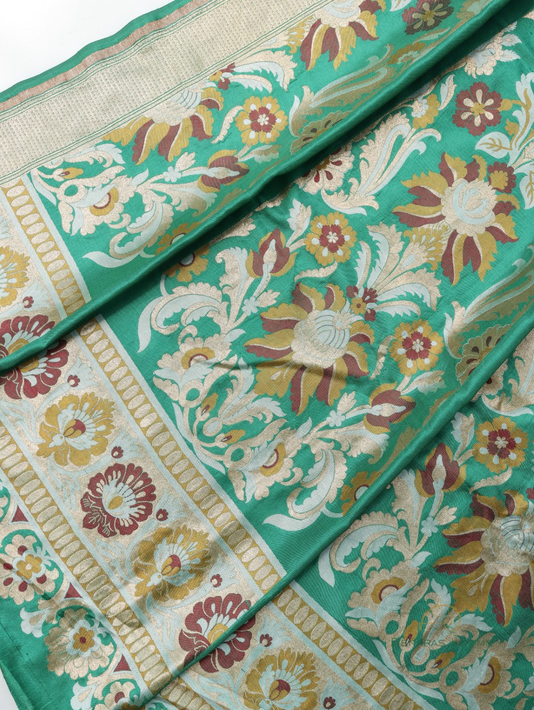 Swara Green Handwoven Pure Silk Banarasi Lehenga