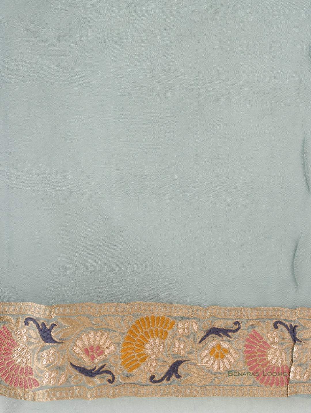 Gray Handwoven Banarasi Pure Organza Silk Unstitched Suit Set