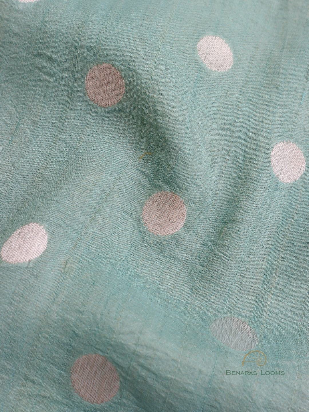 Pastel Handwoven Pure Tussar Georgette Banarasi Saree