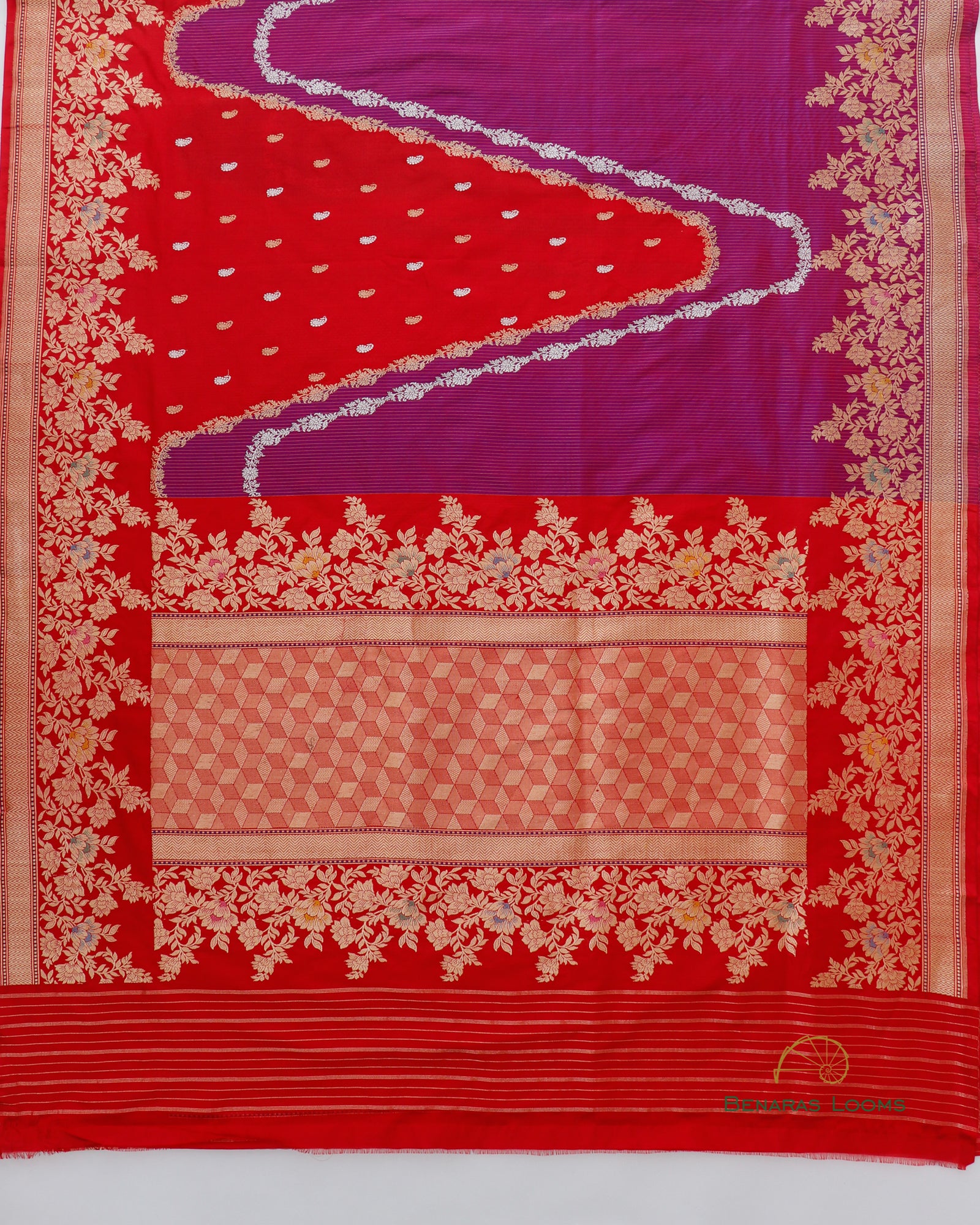 Rangkaat Handwoven Pure Kataan Silk Kadhua Benarasi Saree