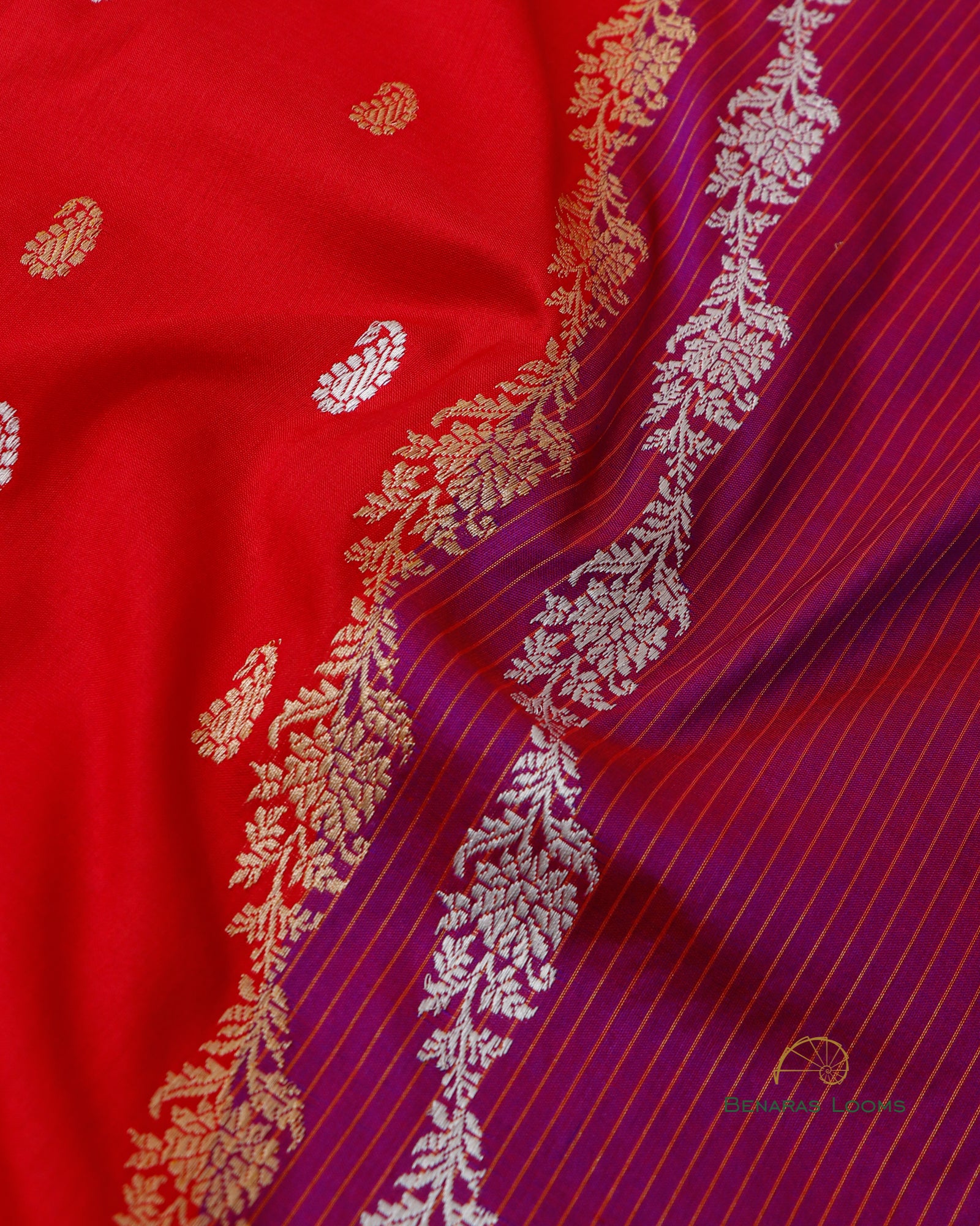 Rangkaat Handwoven Pure Kataan Silk Kadhua Benarasi Saree