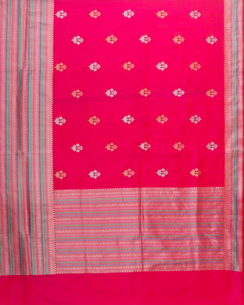 Handwoven Pure Kataan Silk Kadhua Buti Banarasi Saree