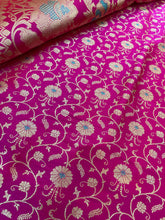 Load image into Gallery viewer, Pink Handwoven Pure Silk Banarasi Lehenga with Meenakari
