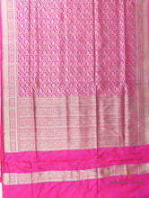 Load image into Gallery viewer, Pink Handwoven Shikargah Pure Silk Banarasi Saree
