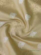 Load image into Gallery viewer, Olive Geeen Handwoven Pure Silk Banarasi Saree
