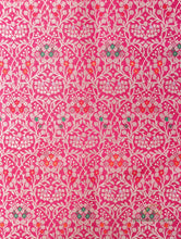 Load image into Gallery viewer, Pink Handwoven Brocade Jaal with Meenakari Pure Silk Fabric
