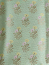 Load image into Gallery viewer, Green Floral Banarasi Fabric
