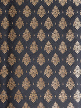 Load image into Gallery viewer, Black and Gold Banarasi Fabric
