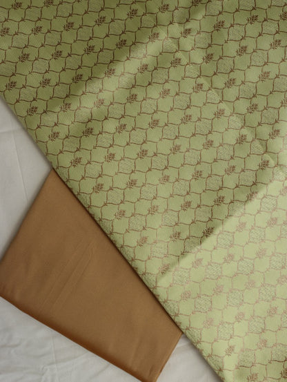Lime Green Banarasi Fabric