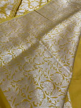 Load image into Gallery viewer, Yellow Handwoven Pure Silk Banarasi Lehenga
