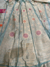 Load image into Gallery viewer, Pastel Handwoven Pure Silk Banarasi Meenakari Lehenga
