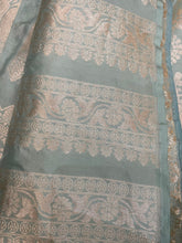 Load image into Gallery viewer, Pastel Blue Handwoven Pure Silk Banarasi Lehenga
