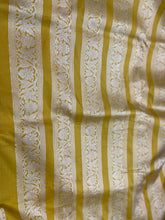 Load image into Gallery viewer, Yellow Handwoven Pure Silk Banarasi Lehenga
