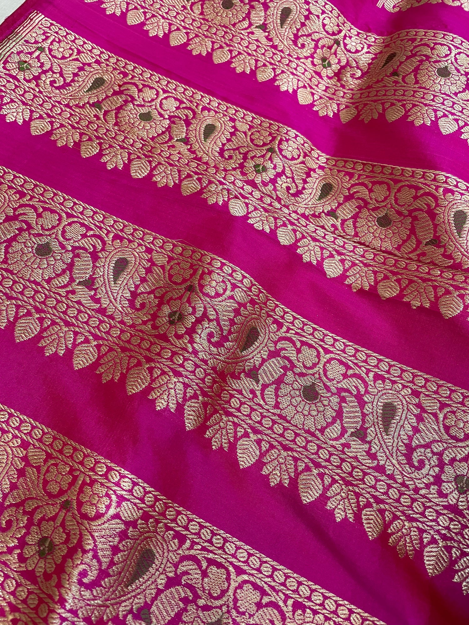 Rhea Pink Handwoven Pure Kataan Silk Banarasi Lehenga