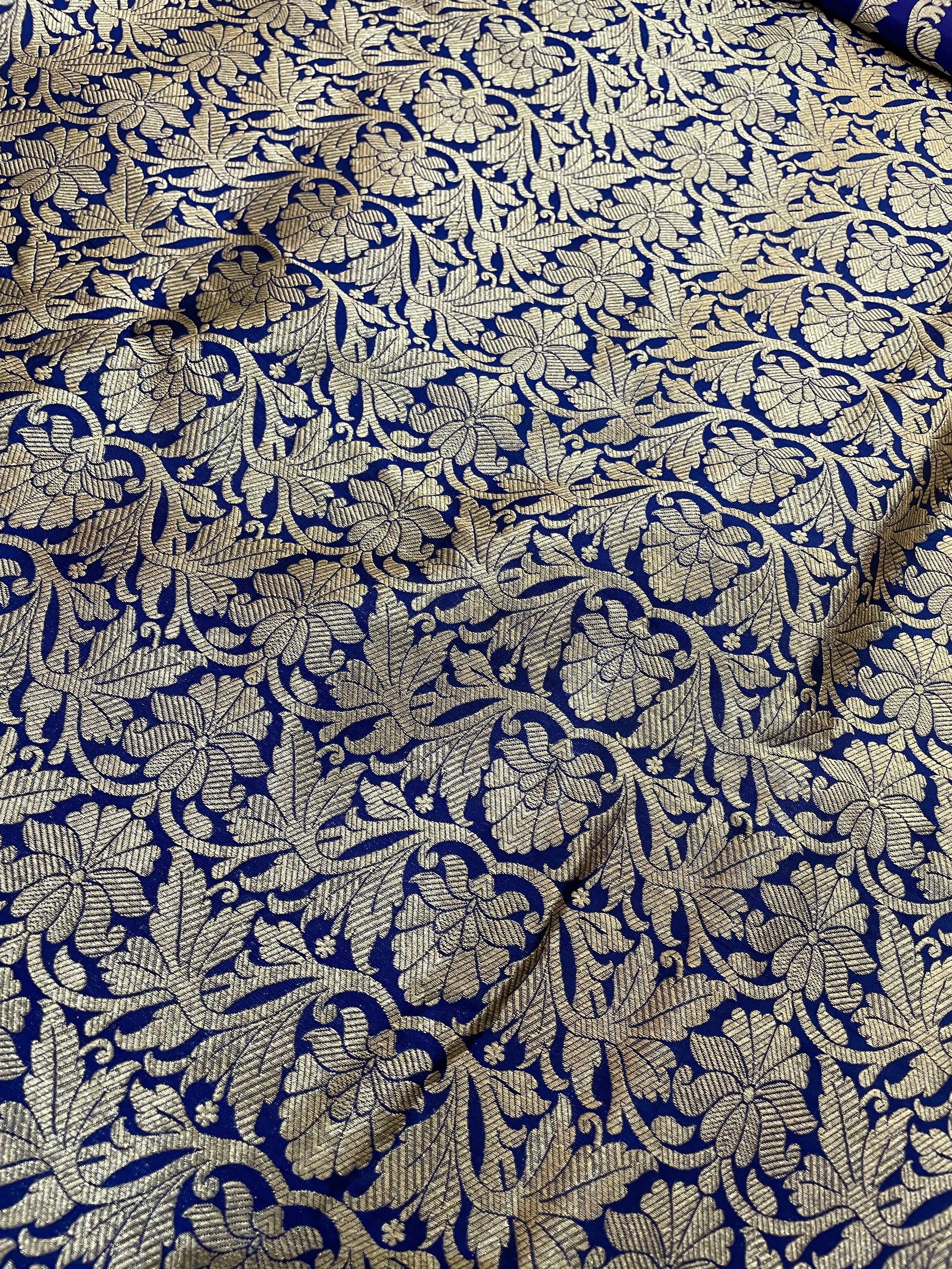 Chhavi Blue Handwoven Pure Silk Banarasi Lehenga