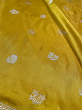 Load image into Gallery viewer, Mustard Yellow Pure Silk Banarasi Saree
