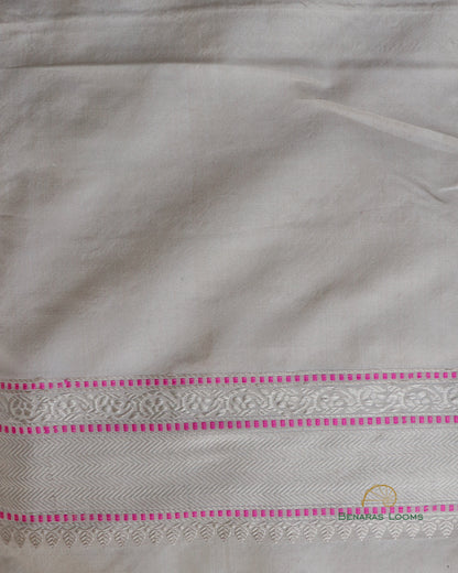 Cream Handwoven Pure Silk Banarasi Saree
