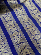 Load image into Gallery viewer, Blue Handwoven Pure Silk Banarasi Lehenga
