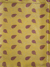 Load image into Gallery viewer, Yellow Handwoven Meenakari Jangla Pure Silk Fabric
