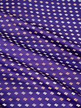 Load image into Gallery viewer, Deep Purple Handwoven Pure Silk Banarasi Fabric
