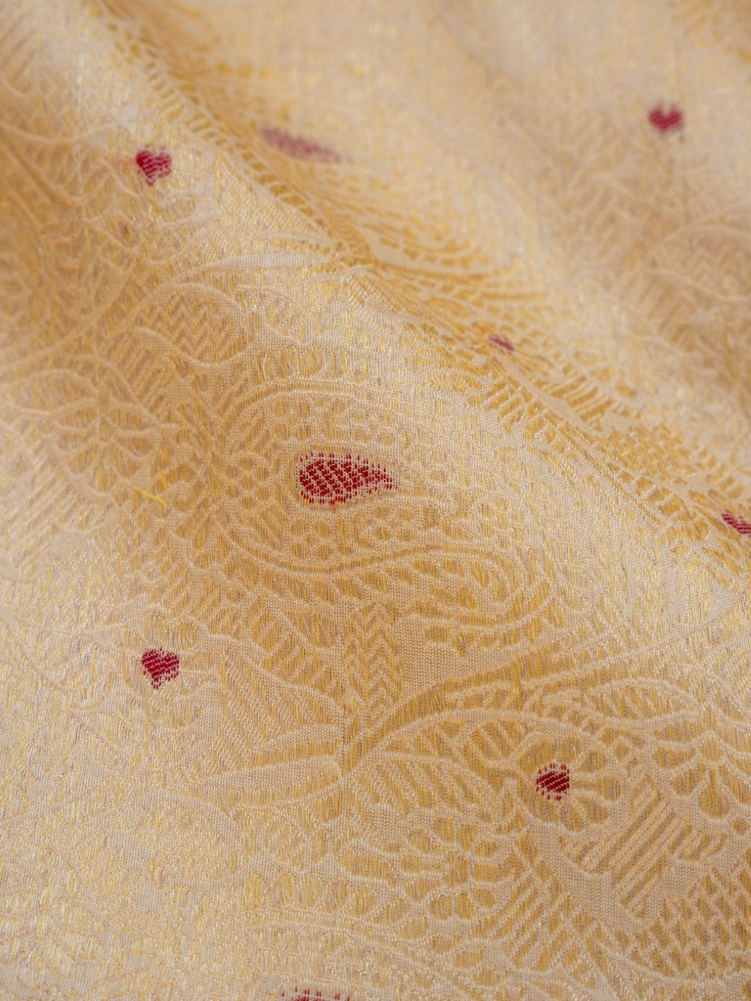 Golden Brocade Handwoven Banarasi Pure Silk Saree