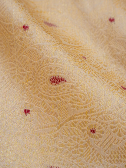 Golden Brocade Handwoven Banarasi Pure Silk Saree