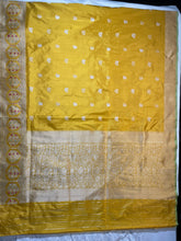 Load image into Gallery viewer, Mustard Yellow Pure Silk Banarasi Saree
