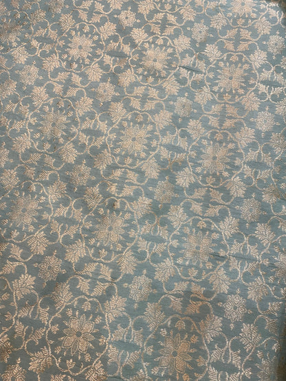 Aarohi Pastel Blue Handwoven Pure Silk Banarasi Lehenga