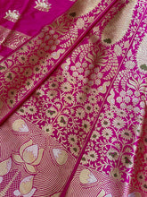 Load image into Gallery viewer, Bhavya Rani Pink Handwoven Pure Silk Banarasi Lehenga
