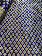 Load image into Gallery viewer, Rhea Blue Handwoven Pure Silk Banarasi Lehenga
