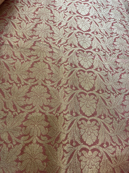 Vibha Pastel Pink Handwoven Pure Silk Banarasi Lehenga