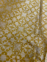 Load image into Gallery viewer, Mandala Yellow Handwoven Pure Silk Banarasi Lehenga
