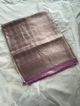 Load image into Gallery viewer, Pink Handwoven Pure Tissue Silk Banarasi Saree
