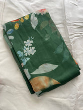 Load image into Gallery viewer, Green Satin Organza Printed Half Half Saree
