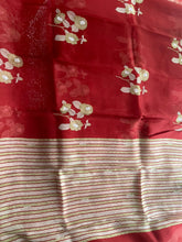 Load image into Gallery viewer, Red Pure Organza Saree with Hand Embroidry
