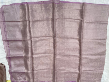 Pink Handwoven Pure Tissue Silk Banarasi Saree